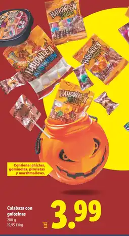 Lidl Calabaza con golosinas oferta