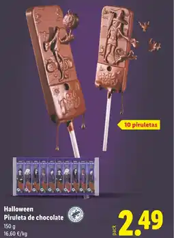 Lidl HALLOWEEN Piruleta de chocolate oferta