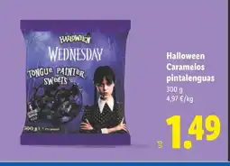 Lidl HALLOWEEN Caramelos pintalenguas oferta
