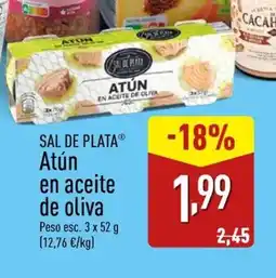 ALDI SAL DE PLATA Atún en aceite de oliva oferta