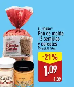 ALDI EL HORNO Pan de molde 12 semillas y cereales oferta