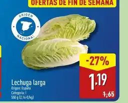 ALDI Lechuga larga oferta