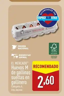 ALDI EL MERCADO Huevos M de gallinas sueltas en gallinero oferta