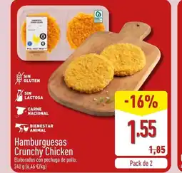 ALDI Hamburguesas Crunchy Chicken oferta