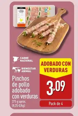 ALDI Pinchos de pollo adobado con verduras oferta