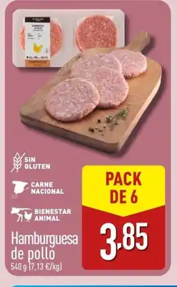 ALDI Hamburguesa de pollo oferta