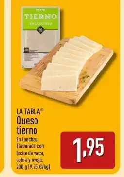 ALDI LA TABLA Queso tierno oferta