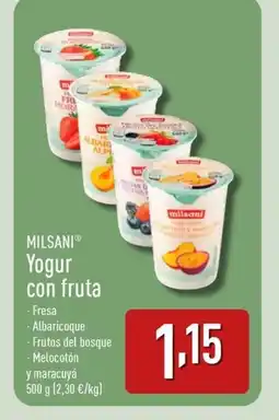 ALDI MILSANI Yogur con fruta oferta