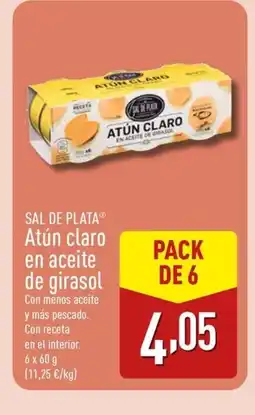 ALDI SAL DE PLATA Atún claro en aceite de girasol oferta