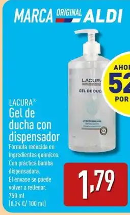 ALDI LACURA Gel de ducha con dispensador oferta