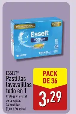 ALDI ESSELT Pastillas lavavajillas todo en 1 oferta