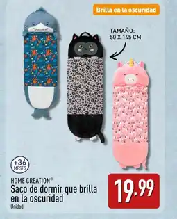 ALDI HOME CREATION Saco de dormir que brilla en la oscuridad oferta