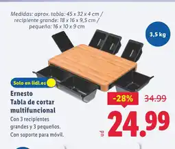 Lidl ERNESTO Tabla de cortar multifuncionaErnesto oferta