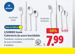 Lidl LIVARNO home Cubertería de acero inoxidable oferta
