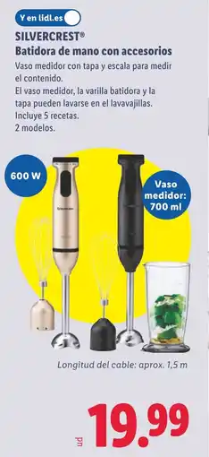 Lidl SILVERCREST Batidora de mano con accesorios oferta