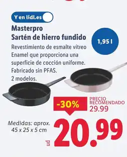 Lidl MASTERPRO Sartén de hierro fundido oferta
