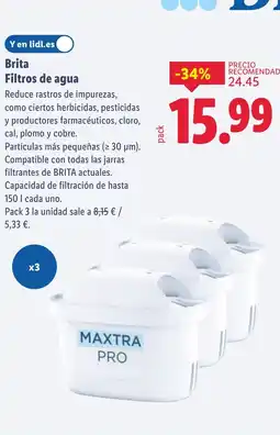 Lidl BRITA Filtros de agua oferta