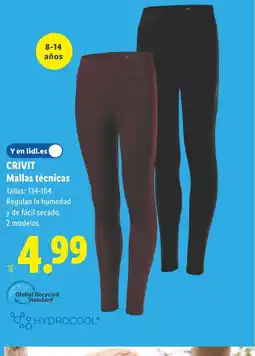 Lidl CRIVIT Mallas técnicas oferta