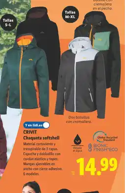 Lidl CRIVIT Chaqueta softshell oferta