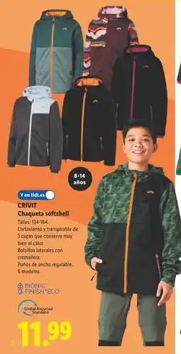 Lidl CRIVIT Chaqueta softshell oferta