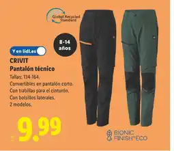 Lidl CRIVIT Pantalón técnico oferta