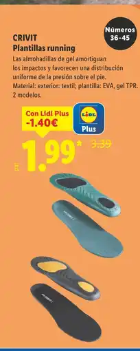 Lidl CRIVIT Plantillas running oferta