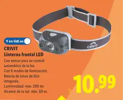 Lidl CRIVIT Linterna frontal LED oferta