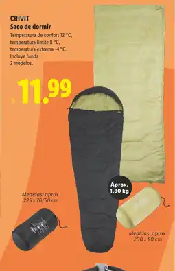 Lidl CRIVIT Saco de dormir oferta
