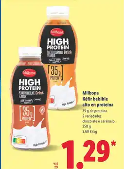 Lidl MILBONA Kéfir bebible alto en proteína oferta