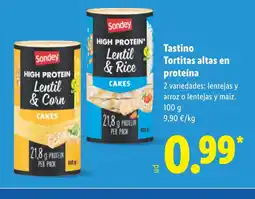 Lidl TASTINO Tortitas altas en proteina oferta