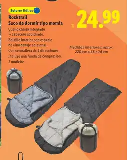 Lidl ROCKTRAIL Saco de dormir tipo momia oferta