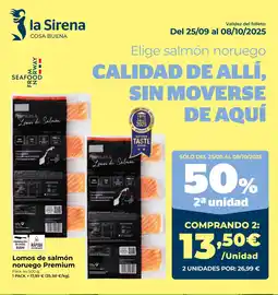 La Sirena Lomos de salmón noruego Premium oferta