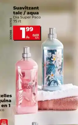 Dia Suavitzant talc / aqua oferta