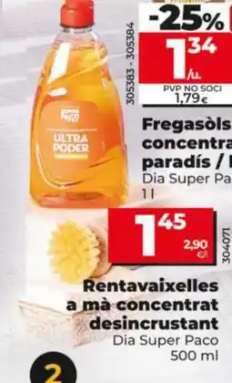 Dia Rentavaixelles a mà concentrat desincrustant oferta