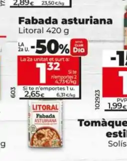 Dia LITORAL Fabada asturiana oferta