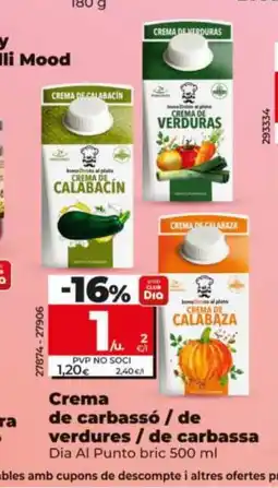 Dia Crema de carbassó / de verdures / de carbassa oferta