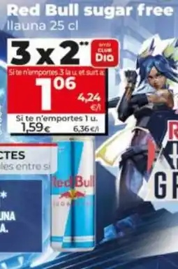Dia RED BULL sugar free oferta
