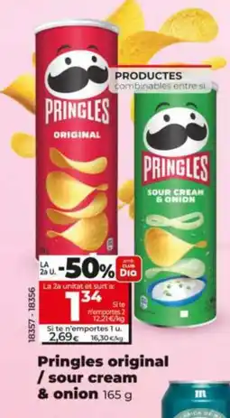 Dia PRINGLEs original /sour cream & onion oferta