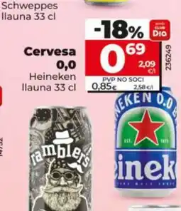 Dia HEINEKEN Cervesa 0,0 oferta
