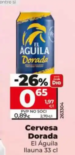 Dia EL ÁGUILA Cervesa Dorada oferta