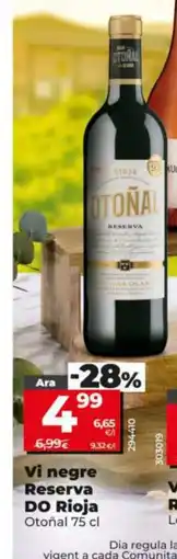 Dia Vi negre Reserva DO Rioja oferta