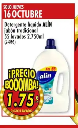 SPAR ALÍN Detergente líquido jabón tradicional 55 lavados oferta