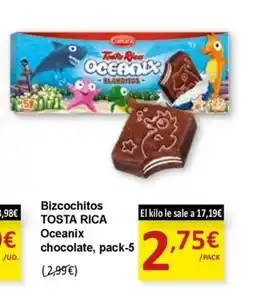 SPAR TOSTA RICA Bizcochitos Oceanix chocolate oferta