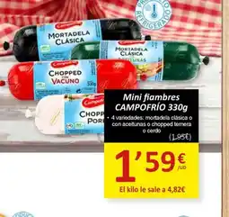 SPAR CAMPOFRIO Mini fiambres oferta