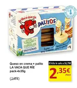 SPAR LA VACA QUE RÍE Queso en crema + palito oferta