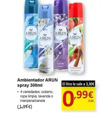SPAR ARUN Ambientador spray oferta