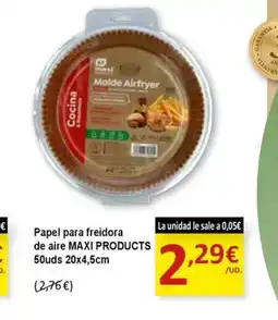 SPAR MAXI PRODUCTS Papel para freidora de aire oferta
