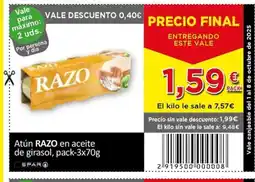 SPAR RAZO Atún en aceite de girasol oferta