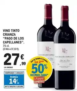 E.Leclerc Pago de los capellanes - vino tinto crianza oferta