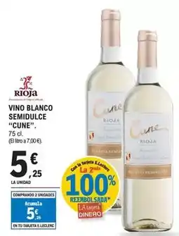 E.Leclerc Cune - vino blanco semidulce oferta